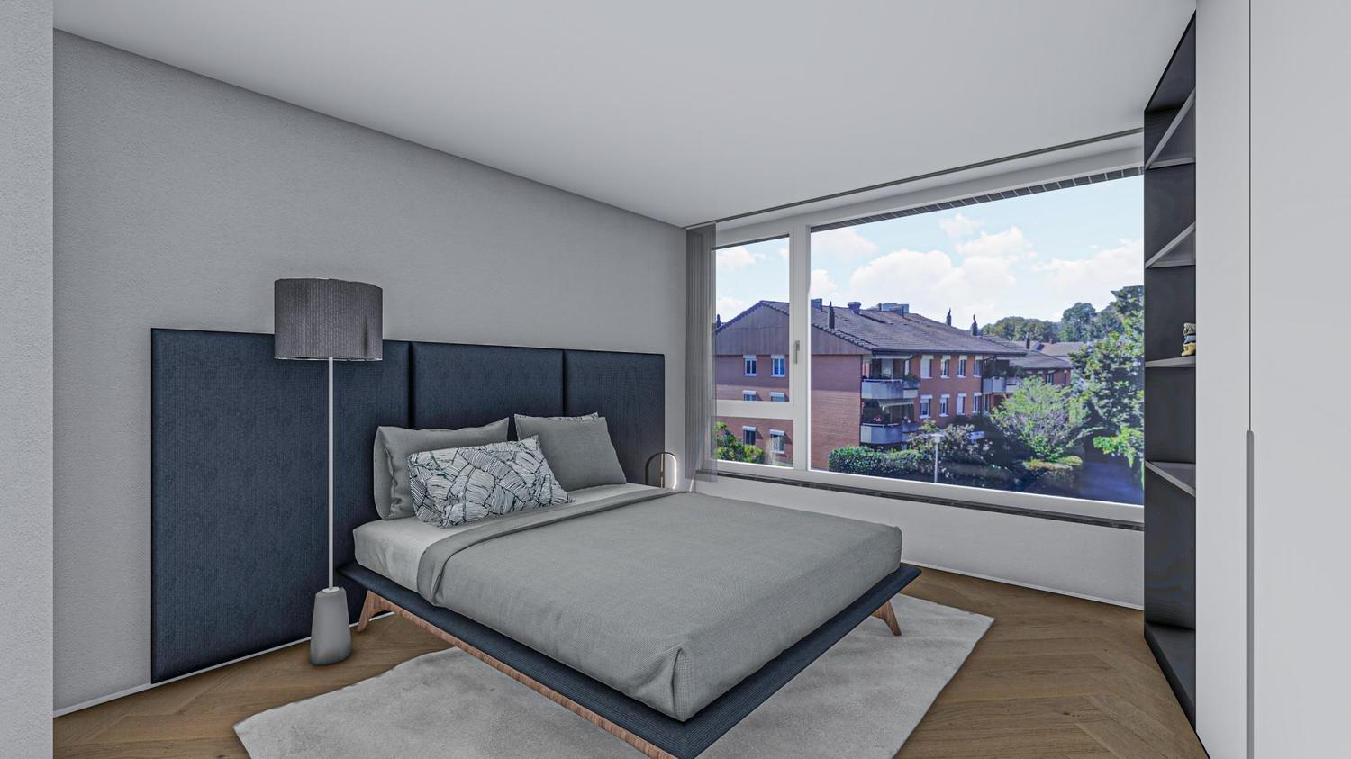 Schlafzimmer mit Einbauschrank