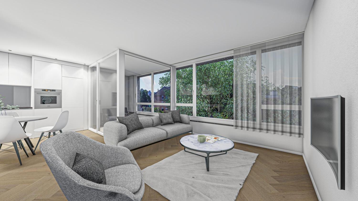 Heller Wohnraum einer 2½-Zimmer-Wohnung